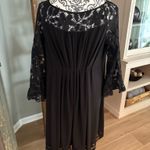 Dress Barn size 14 black dress with lace detail. Photo 3