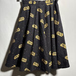 Star Wars Black Gold All Over Print A Line Skirt Womens XS Geek Dork Comic Con Photo 0