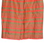 J.Crew Delfine Woven Weave Striped Straight Pencil Knee Skirt Slit 12 Tan Pink Photo 7
