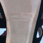 Miu Miu women’s black suede caged T-strap platform sandal size IT 36.5 US 6.5 Photo 9