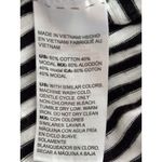 Chico's  Striped 3/4‎ Sleeve Pocket T Shirt Womens XL Black White Ultimate Tee Photo 7