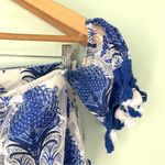 Parisian  Collection Blue Fringe Off Shoulder Tassle Short Cropped Set 8-10 Photo 6