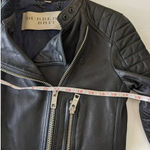 Burberry Brit Biker Jacket in Black Lambskin Leather Size 4 Photo 12