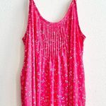 Torrid Pink Floral Pleated Chiffon Bodice Spaghetti Strap Swing Cami Top Size 3 Photo 2