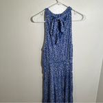 Pinch Sleeveless High Neck Maxi Dress Blue White Dots S Photo 8