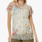 Johnny Was  Merida Mesh Slip Blouse Sheer Photo 0