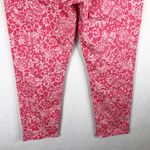 Talbots  Size 6 Jeans Slim Crop Pink White Floral Print‎ Stretch Skinny 1134 Photo 5