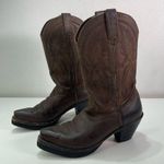 Road Wolf Women 6.5M Brown Leather Cowgirl Boots Festival 2.5' Heel Southwestern Size 6.5 Photo 0