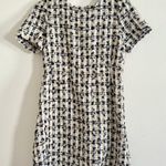 Fitted Short Sleeve Tweed Dress White Photo 0