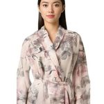 Victoria's Secret NWT  Tie-Closure Kimono Robe - Satin Pink Floral, Size XS Photo 0