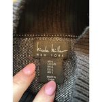 Nicole Miller New York Black White Mockneck Sweater Size Large Photo 2