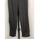 ZARA  Black Elastic Waist‎ Pleated Tapered Cuffed Ankle Trousers Size S Photo 2
