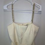 Amanda Uprichard Amanda‎ Uprichard white ivory mini dress with gold chains Photo 6