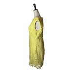 Ralph Lauren Lauren  Dress Women 12 Yellow Floral Lace Cap Sleeve Sheath Preppy Photo 5