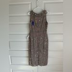 Mac Duggal Vintage Lilac Floral Beaded Sheath MIDI Dress New With Tag Photo 8