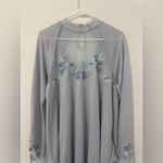 Free People Saheli Top Tunic Mini Dress Lace Floral Mesh Sheer Embroidery Med Photo 6