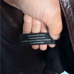 Coach Women's Moto 100% Sheep Leather Shell Dark Brown Biker Jacket Sz S Photo 6