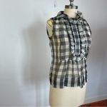Chloé Chloe Ruffle Silk Checkered Blouse Photo 1