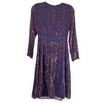 Boden black georgette brown velvet animal print silk blend midi dress 2P Photo 5