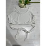 Heartbeeps White Crop Top Sleeveless Tie Waist Women's Size Large Photo 1