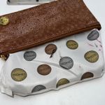 SOHO London New York Brown Ostrich Embossed Clutch Pouch with Charm Photo 5