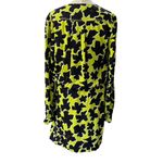 Diane Von Furstenberg  Dora Silk Faux Wrap Dress Size 2 yellow black long sleeve Photo 6