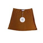 Princess Polly Ribbed Hollie Mini Skirt Brown Size 6 Photo 3