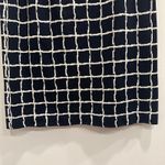 St. John VTG  Black Ivory Grid Windowpane Plaid Stretch Knit Pencil Skirt Size XS Photo 6