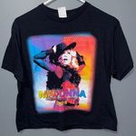 Madonna 2008 Sticky & Sweet Tour cropped black band t shirt women’s size medium Photo 0