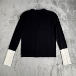 Summersalt  Sweater Black White Colorblock Cotton Cashmere Blend Classic Size‎ S Photo 2