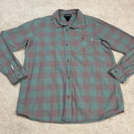 Burton Grace Long Sleeve Flannel Button Down Shirt Trellis Heather Plaid Size M Photo 0