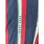 Pepe Jeans  Multicolor Striped Long Sleeve Keyhole Mock Tie A Line Midi Dress S Photo 2