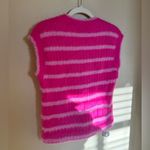 Jacquemus  Le Gilet Neve Sweater Vest‎ Sz Small Pink Striped Fuzzy Photo 7