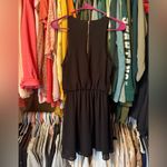 Xhilaration Black Smocked Halter Dress Office Formal Little Black Dress XS Photo 2