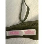 PINK - Victoria's Secret Victoria's Secret PINK Olive Green Lace Leopard Print Lightly Lined Demi Bra‎ Photo 3