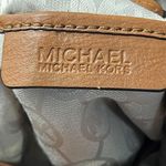 Michael Kors  Purse Marina Tie Canvas Drawstring Bucket Bag Tote Crossbody Strap Photo 9