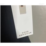 Good American Black Rib Knit Tie Waist MIDI Dress. Size 3=10/12 Lg, B70 $50 Photo 7