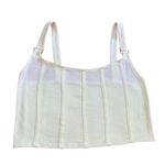 PacSun  Pac Cares Cropped Tank Top Sz Juniors Large Summer Beach Vacation Coastal Photo 0