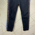 Pam & Gela Leopard Print Racer Stripe Cargo Pants Black Size US 28 Photo 5