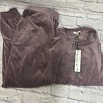 Cable & Gauge Sport Plush Velour Tracksuit Set Womens Medium Purple Top Pants Photo 10