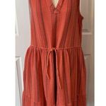 Sundance Adley Dress Sz MED Sea Coral Boho Resort Cotton Gauze Flowy Tiered EUC Orange Photo 0