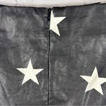 Altar'd State  Faux Leather Black Mini Pencil Skirt w/White Stars Size L (B19) Photo 3