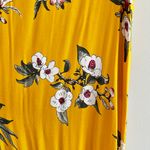 Pink Rose Yellow Floral Midi Dress Small Photo 2