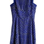Reiss Nelly Spot Print Day Dress A Line Mini Lined Party Navy Blue 4 Photo 0