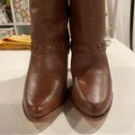 Vintage 70’s boho western Stevie Nicks festival camel leather Brazil boots Brown Size 6.5 Photo 9