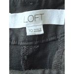 Loft ER  Linen Blend Shorts Pleated High Waist Career Casual‎ Black Size 10 Photo 2