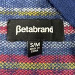 Betabrand Sweater Womens Small Blue Red Stripe Mission Wrap Cardigan Colorful Photo 5