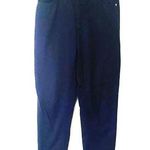 Escada Sports Pants Womens Navy Blue Cotton Twill Casual High Rise Crop 36 (6) Photo 0