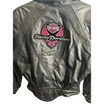 wilson's leather Wilsons Black Leather Motorcycle Jacket Vintage Biker Harley Davidson Size XS Photo 4