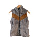 Patagonia Womens Los Gatos Fleece Vest Rare Camel BROWN Gray Stripe Size Small S Photo 3